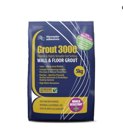 Tilemaster Grout 3000 Pure white 5kg